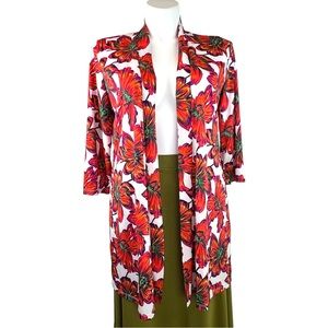 New SLINKY Poppy Floral Travelers Cardigan Jacket L